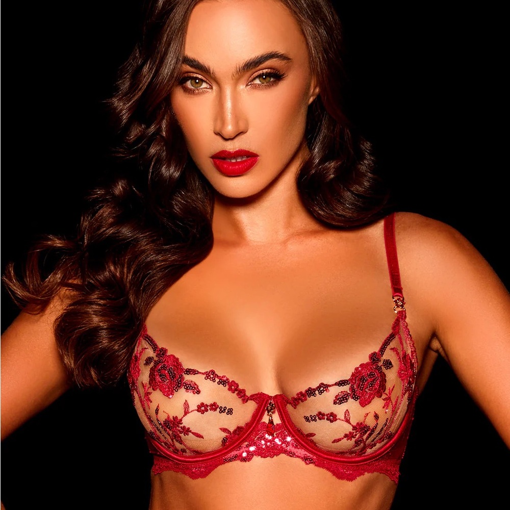 Honey Birdette Whitney Sparkling Red Bra